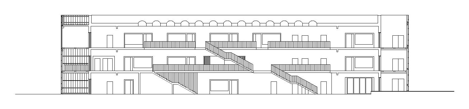Section through the triple-height atrium. Drawing: Archisbang and Areaprogetti