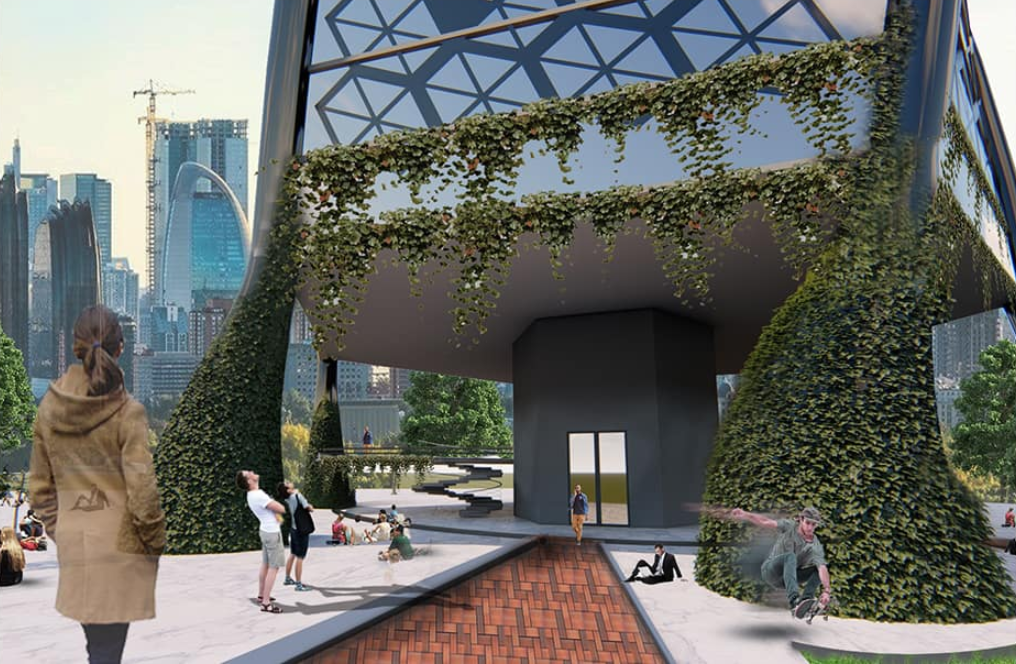 The air-purifying skyscraper rises as a sustainable landmark in Beijing’s skyline.