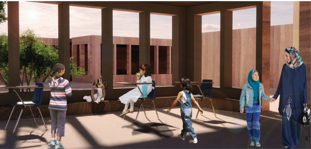 A light-filled classroom creates a calm and welcoming environment for education and social development.