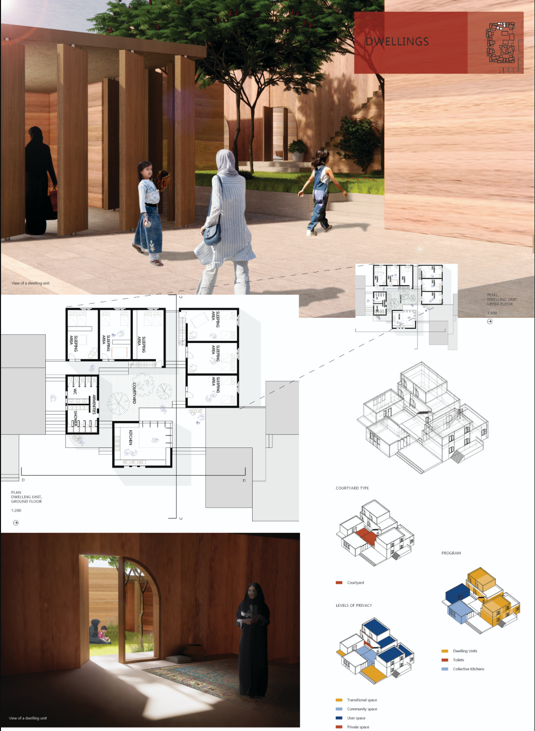 Courtyard-based homes combine privacy, shared facilities, greenery, and community interaction within a secure residential setting.