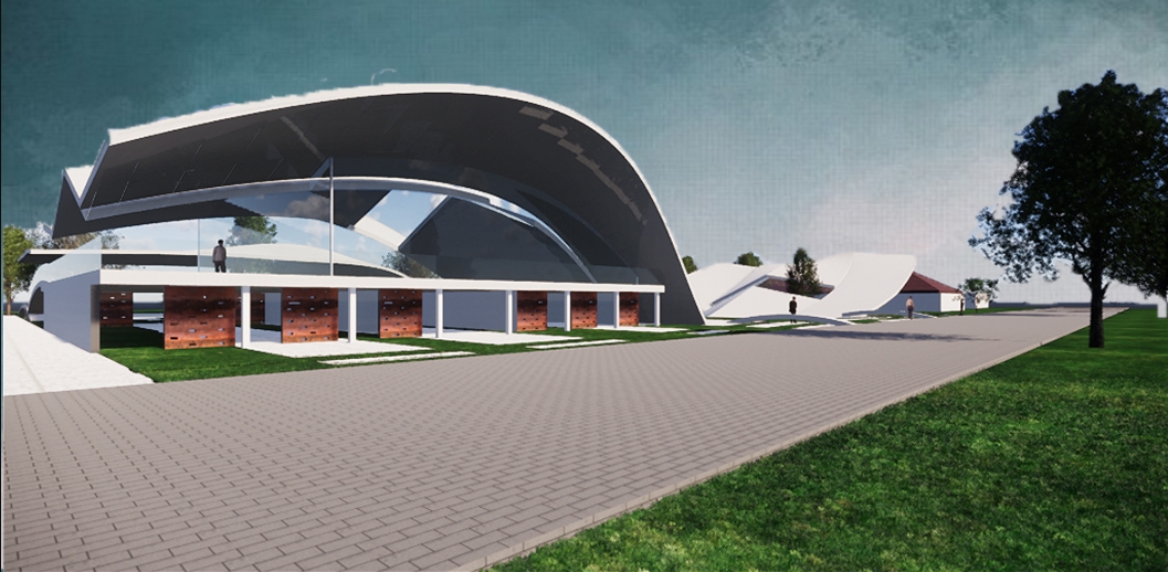 Ground Floor plan, Human's eye view of project, East Elevation. Image: Hani Mansurnejad, Mandana Khalessi, yavar moshiri