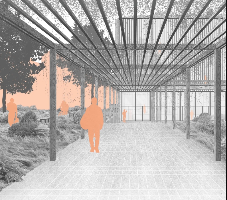 View of the entrance. Image: Daria Naumochkina, Anastasiya Sharapova