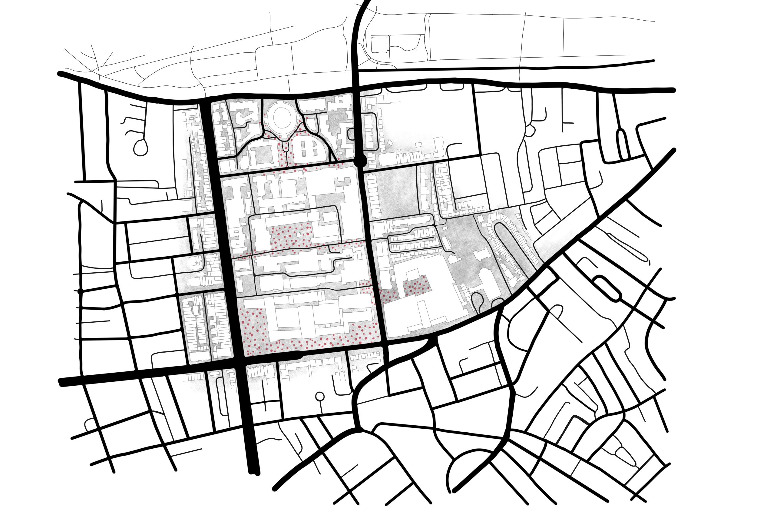 Urban Area Diagram - V&A, Natural History Museum, and Neighbouring Blocks