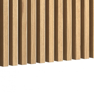 <i>Figure 7. 3D Wall Slats in Village Oak, https://parkiet.pl/lamele-scienne/2082-lamele-scienne-Natural-Oak-12szt.html, accessed on June 3, 2023.</i>