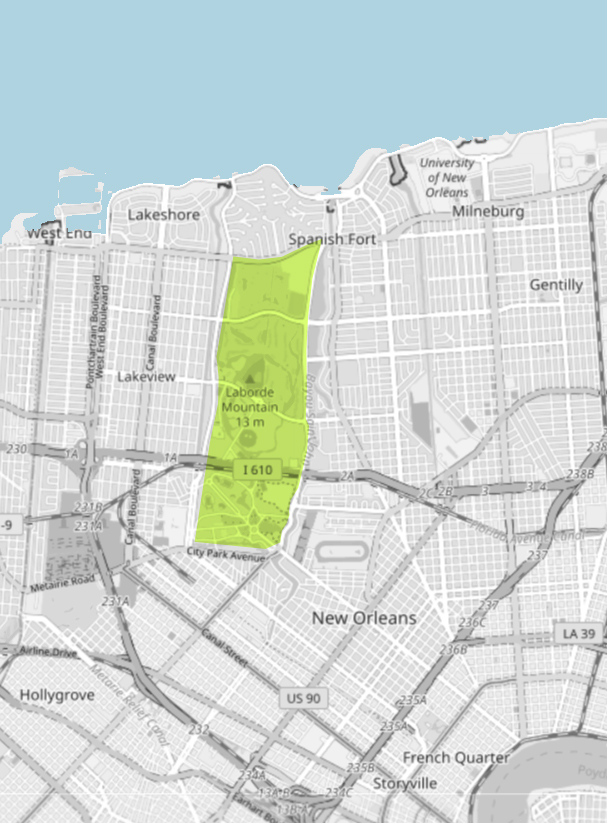 THE BIG SCALE CITY PLAN IN WHICH THE CITY PARK IS INDICATED IN GREEN