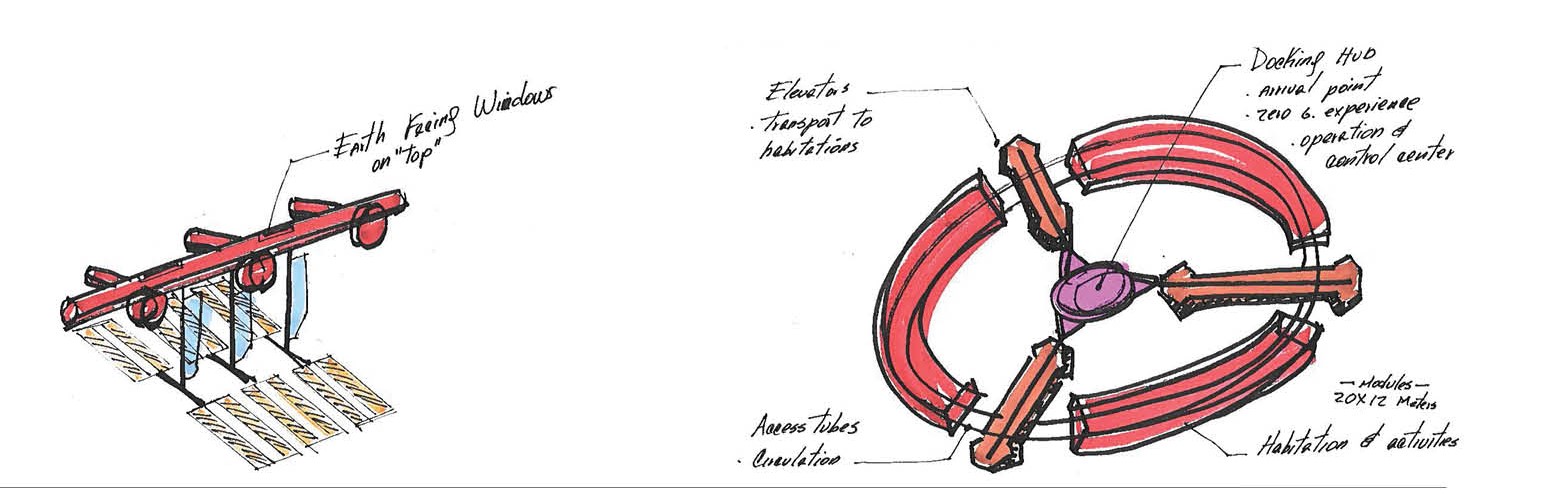Fig. 2. Orbital Reef (left), Vogager (right).