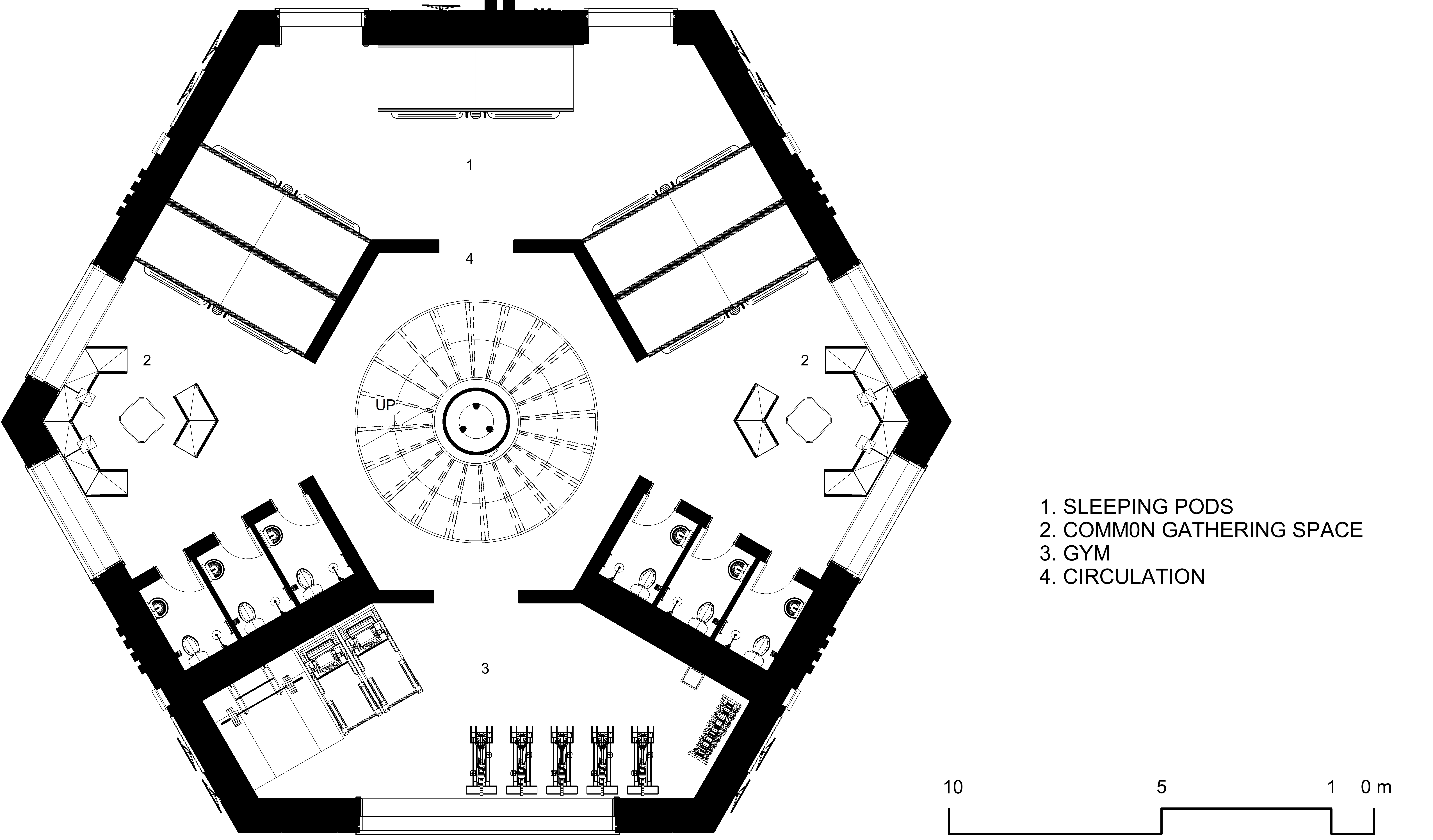 PLAN OF LIVING UNIT 1