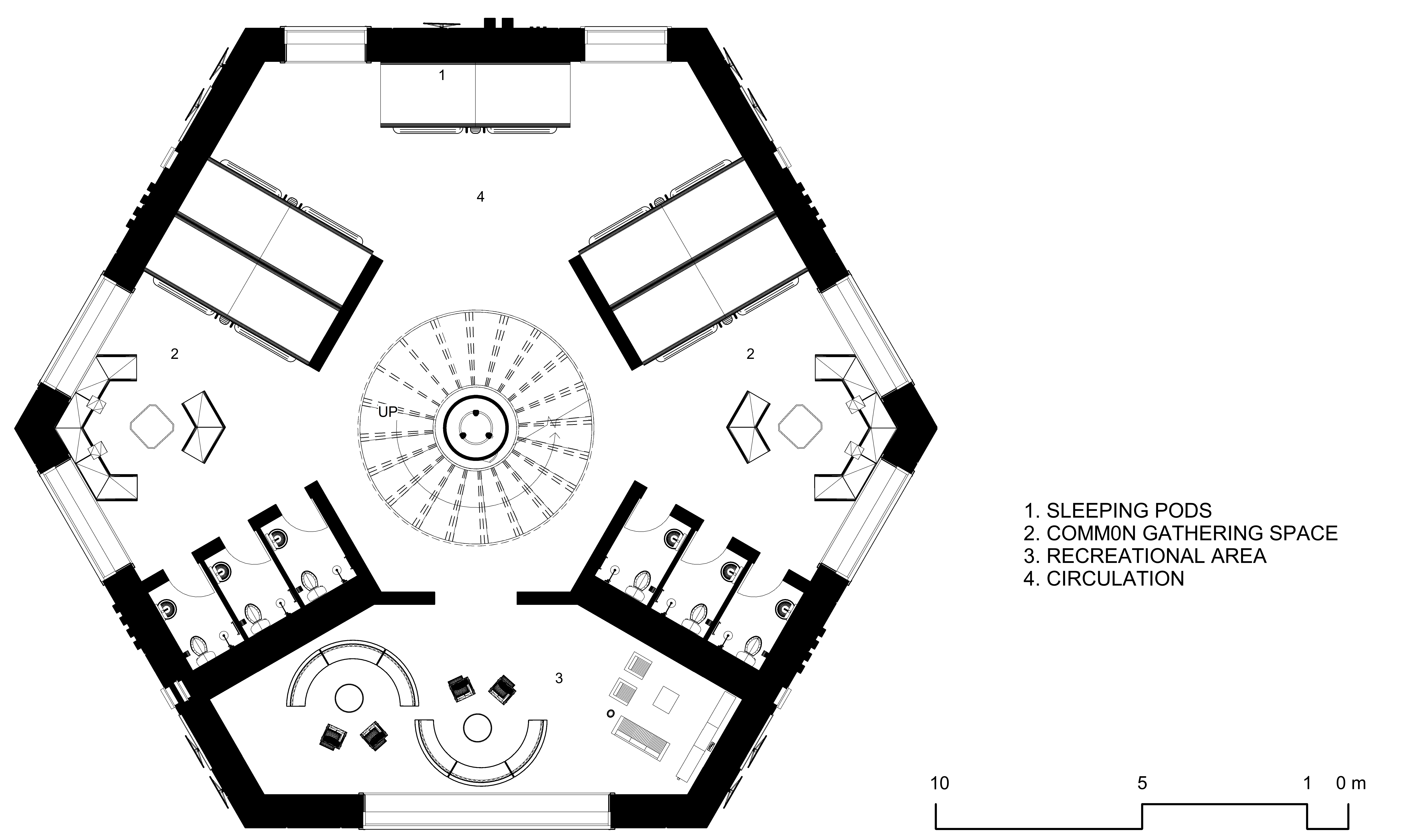 PLAN OF LIVING UNIT 2