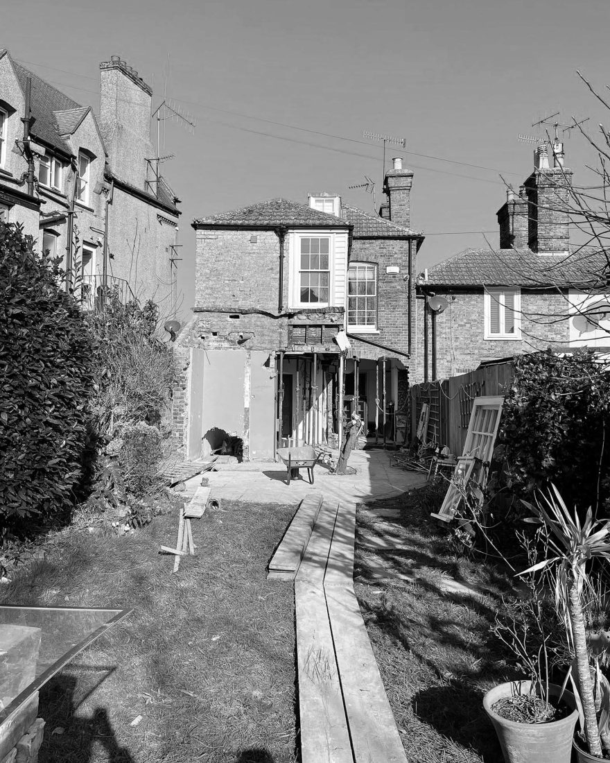 Work begins on house with one column