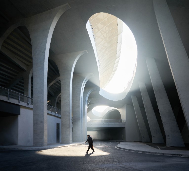 Quzhou Stadium, photography by Aogvision