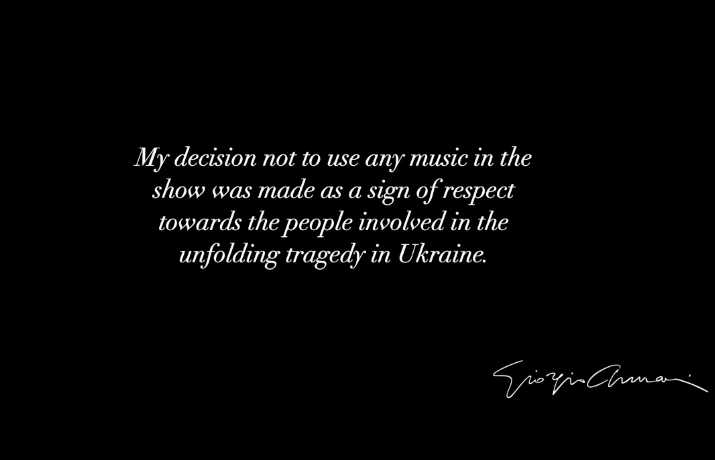 From Giorgio Armani Instagram Page.