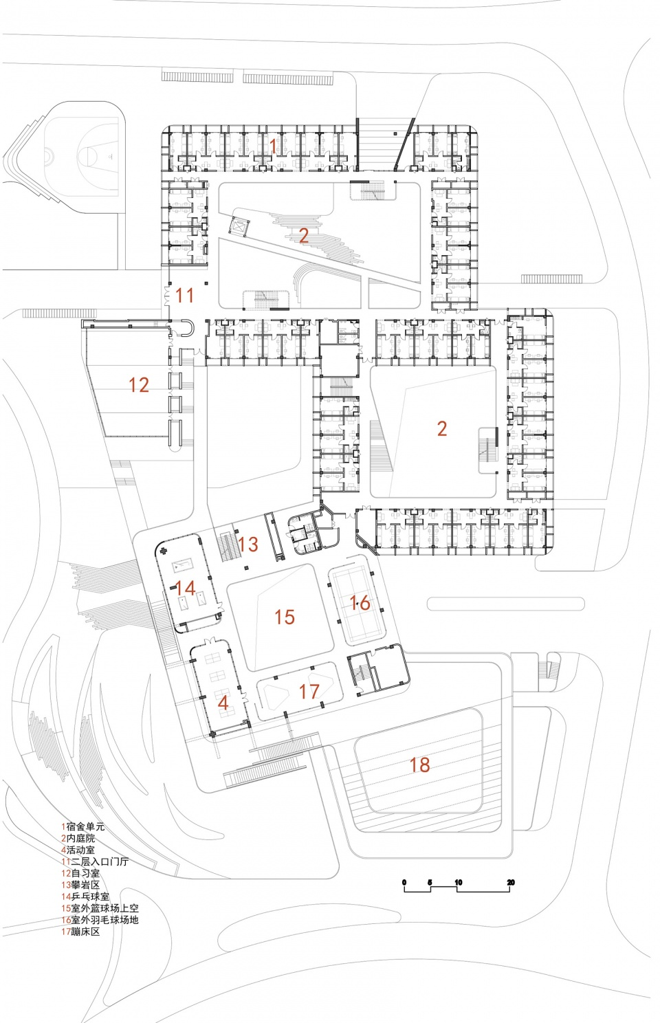 Second floor plan © Sishifangyuan