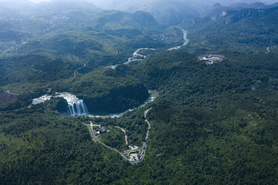 Aerial view of the Waterfall Scenic Area © Wang Ziling