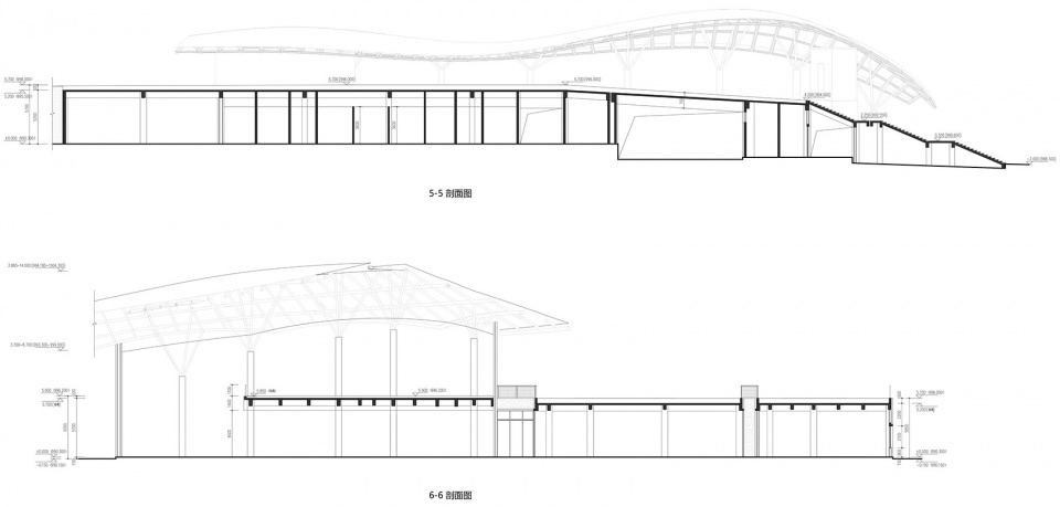 ▼Section of the Great Falls Visitor Center © Shimizu Aipai
