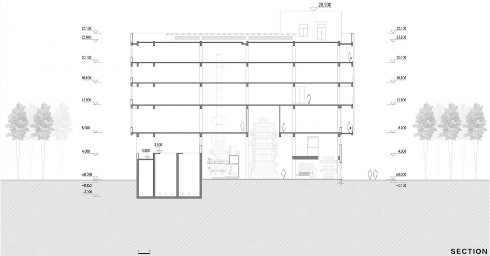 Cross section ©Dagou Architectural Design