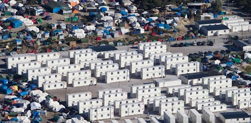 A view of migrated people living in tents