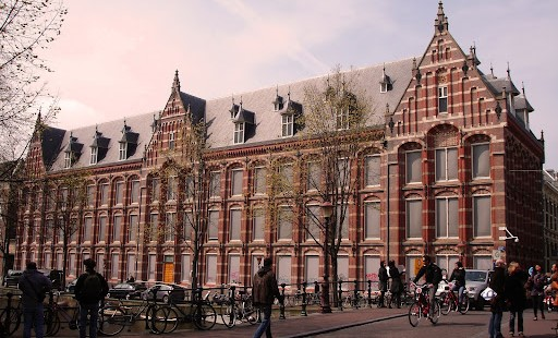 Fig: 4 - Students leaving after a day end at University of Amsterdam. Source