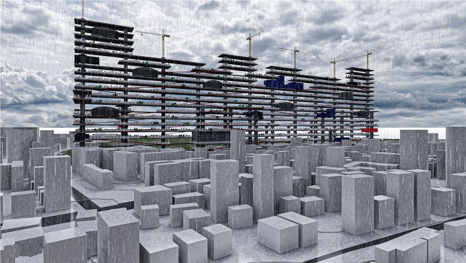 Rising architecture amidst the remnants of the past.