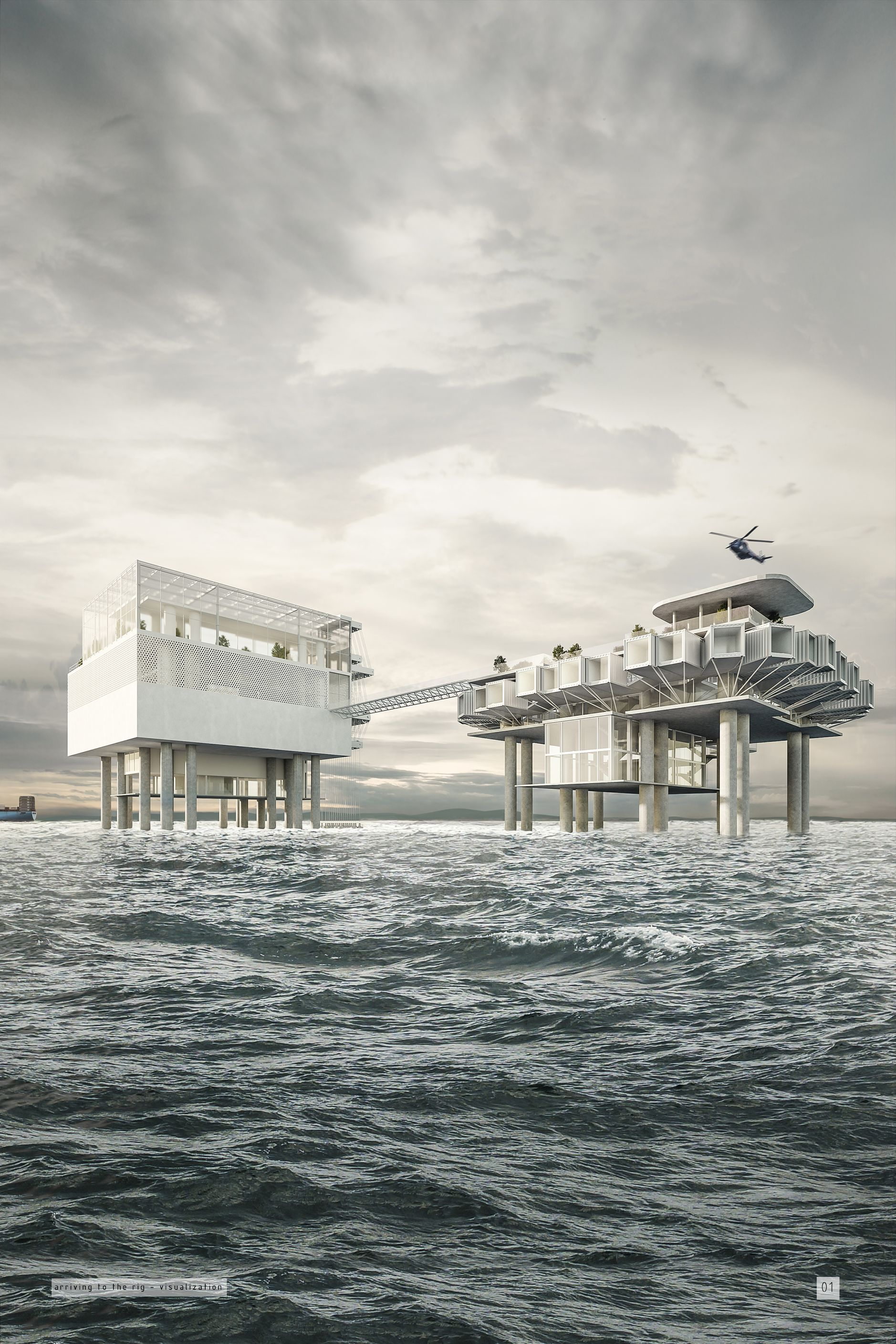 Sustainable design is the key for building a better future. ArchiPelago - The sea satellite Project Repurposes an abandoned oil rig. 