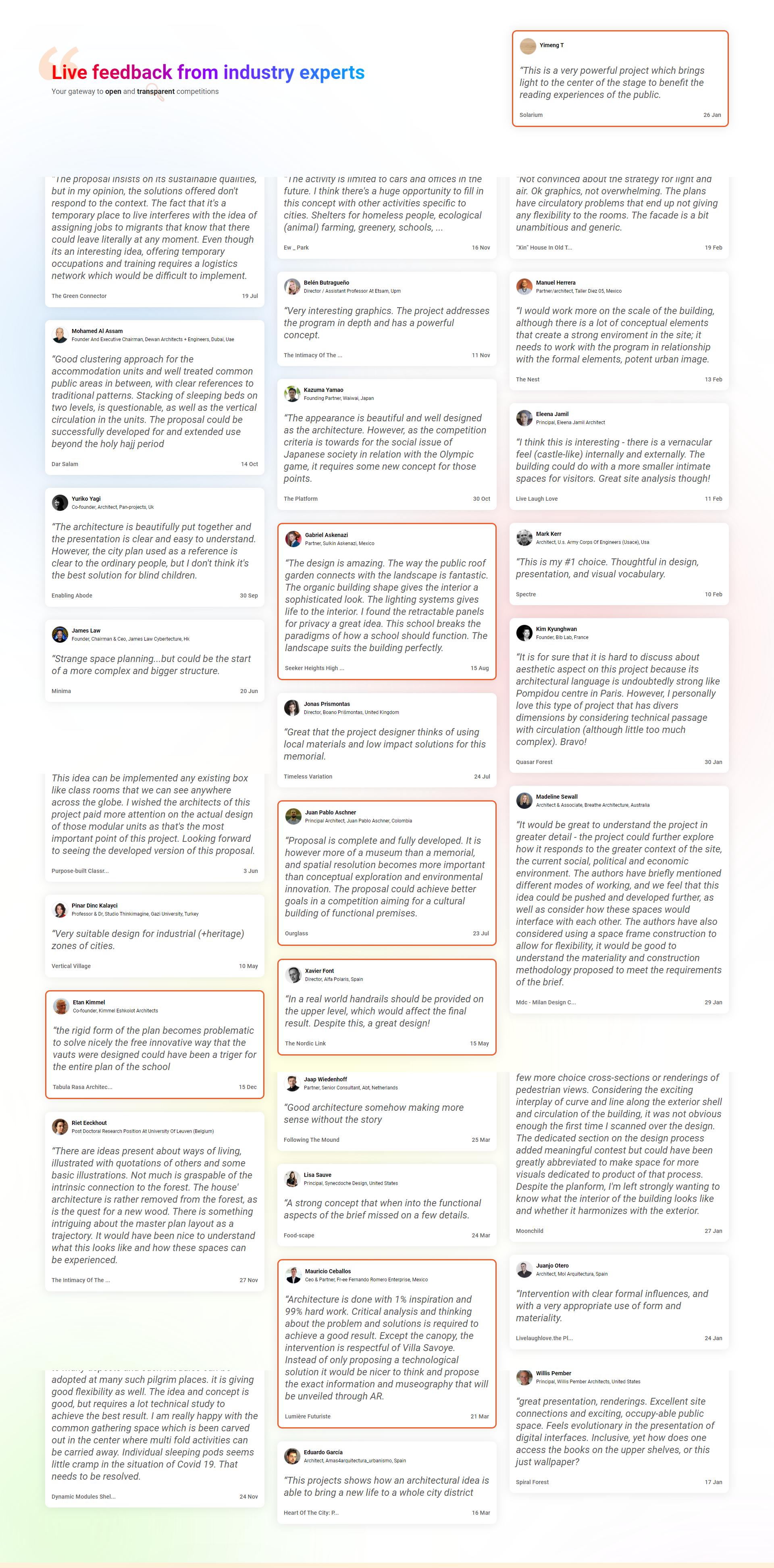 When you publish your projects on UNI you also get feedback on your project about how to improve your project. 