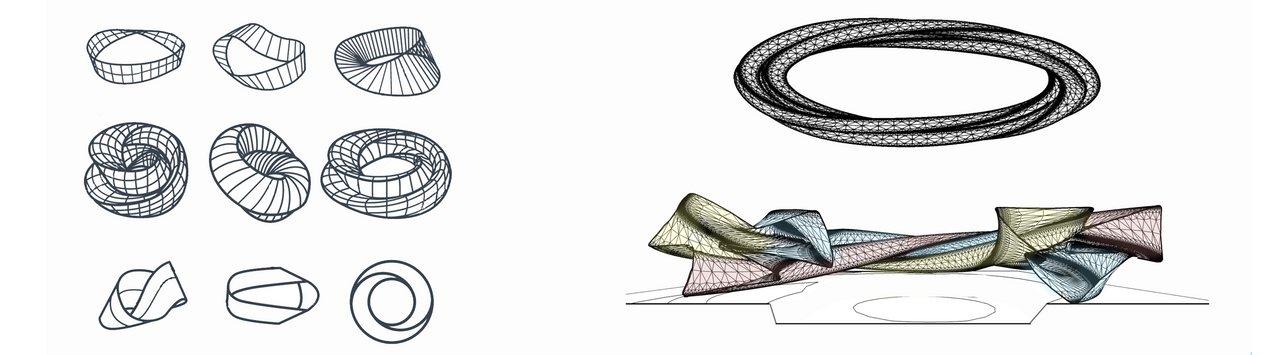 Sculpting continuity: The Möbius strip redefines spatial boundaries.