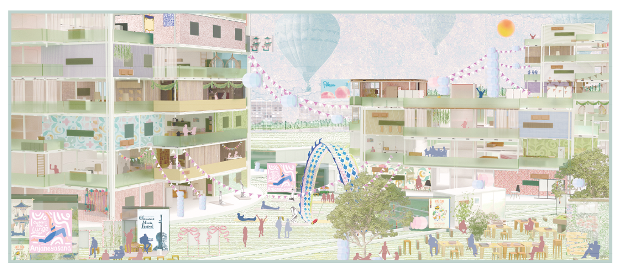 Cell Renewal Community - A project that explores the idea of Sustainable Community Development while seamlessly integrating the built environment with nature