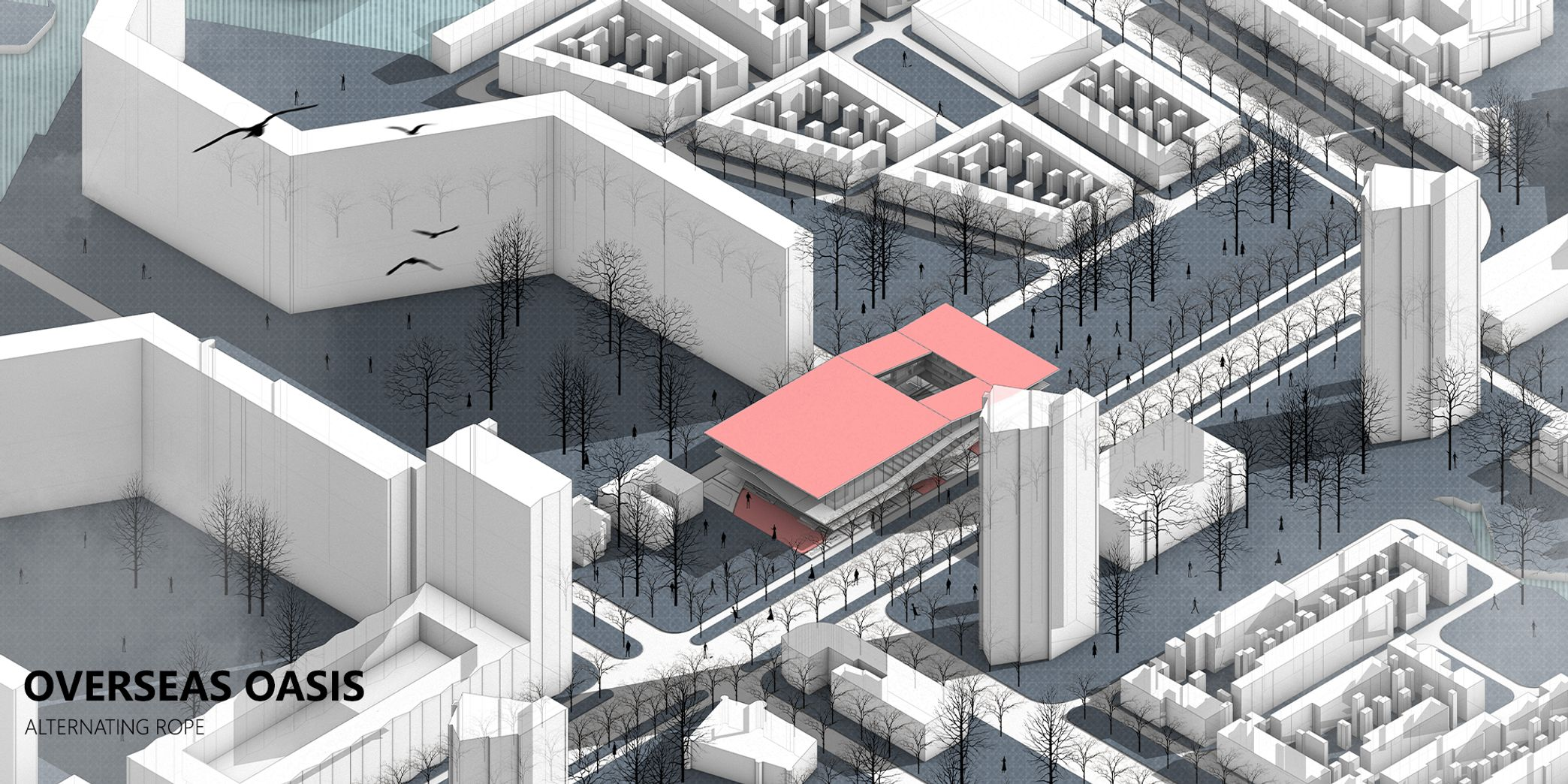 Overseas Oasis uses 'interaction rope' theme to symbolize and foster connections between people and spaces.