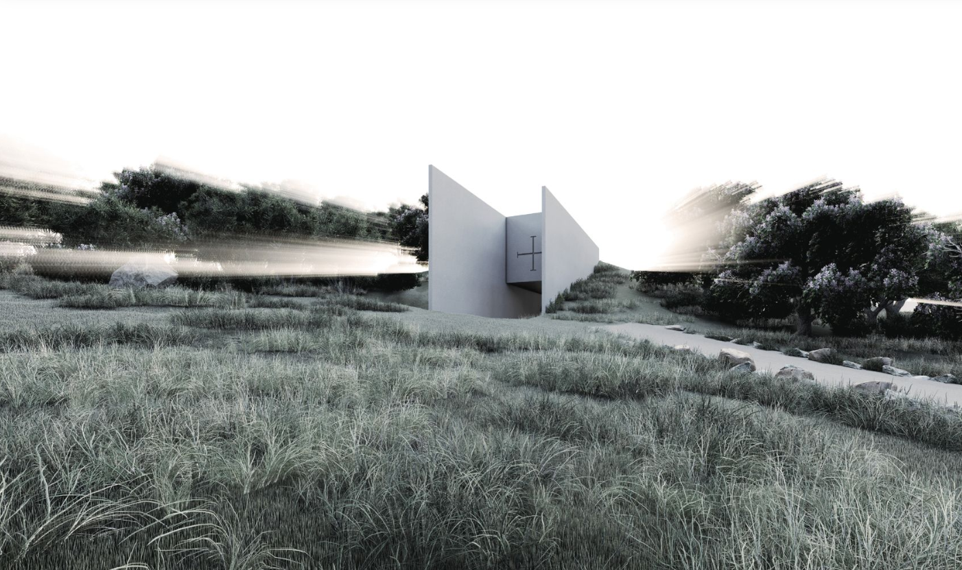 Visual from A CHAPEL IN THE WOODS incorporating the concept of Sustainability and Minimalist design