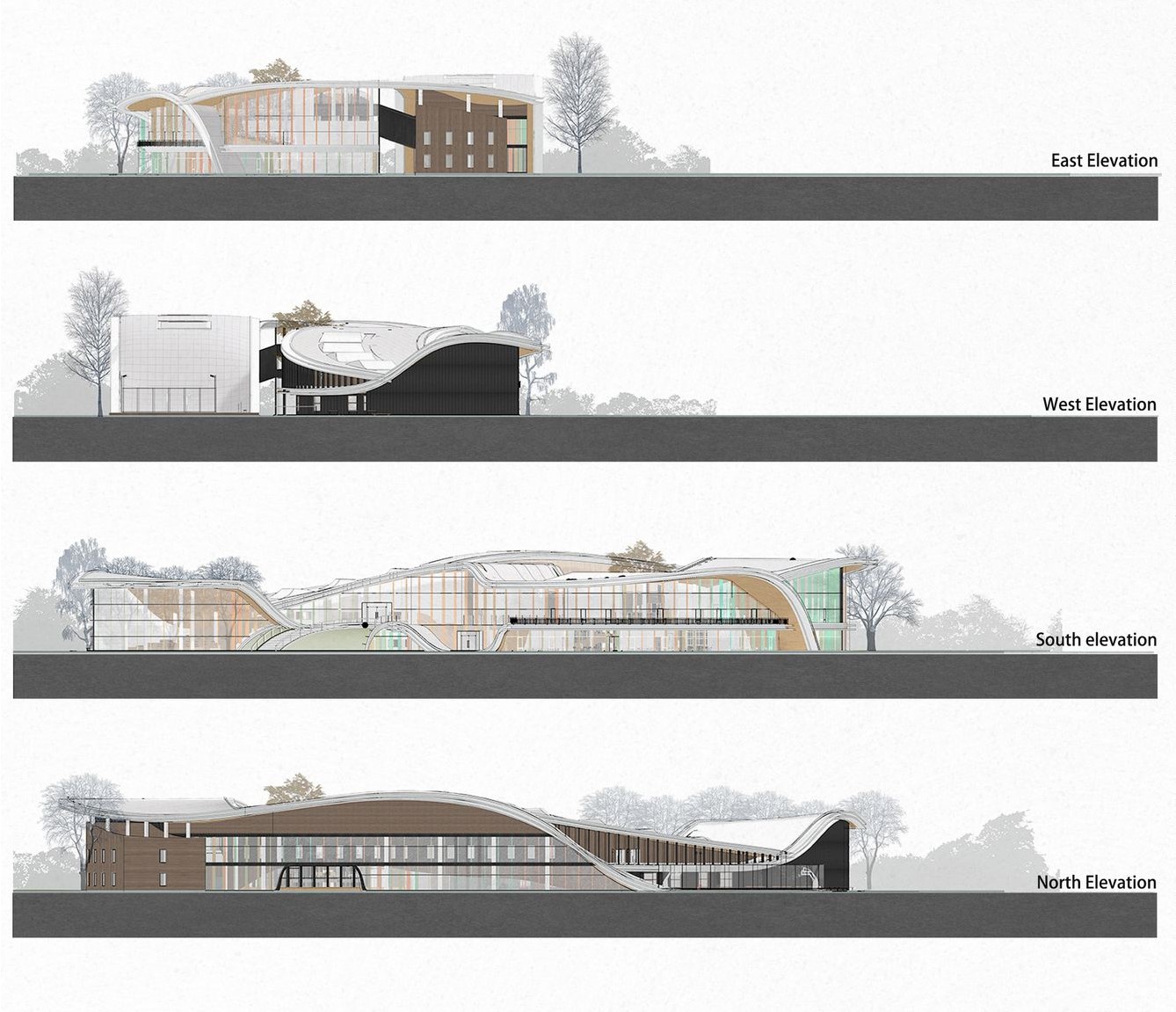 Dynamic elevations, redefining educational architecture.