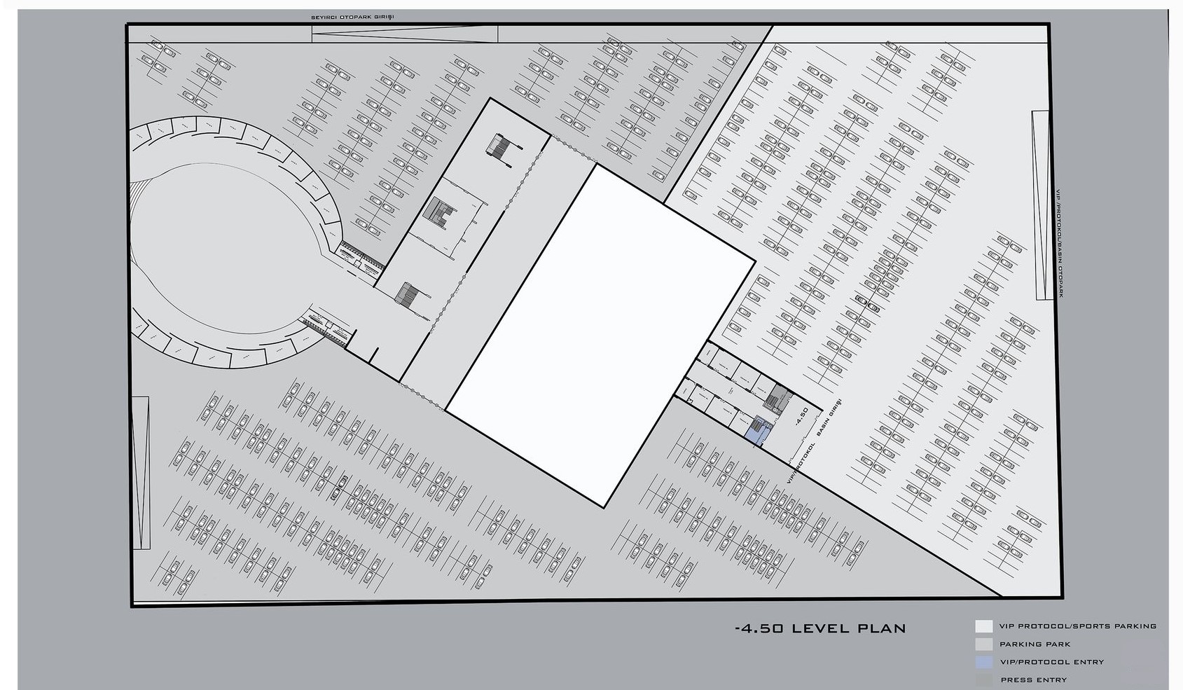 Underground precision: STAYdıum's foundational level plan detailed.