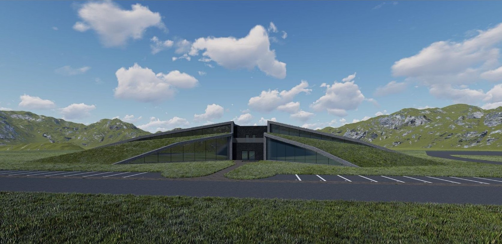 Eco-friendly architecture nestled in nature's embrace.