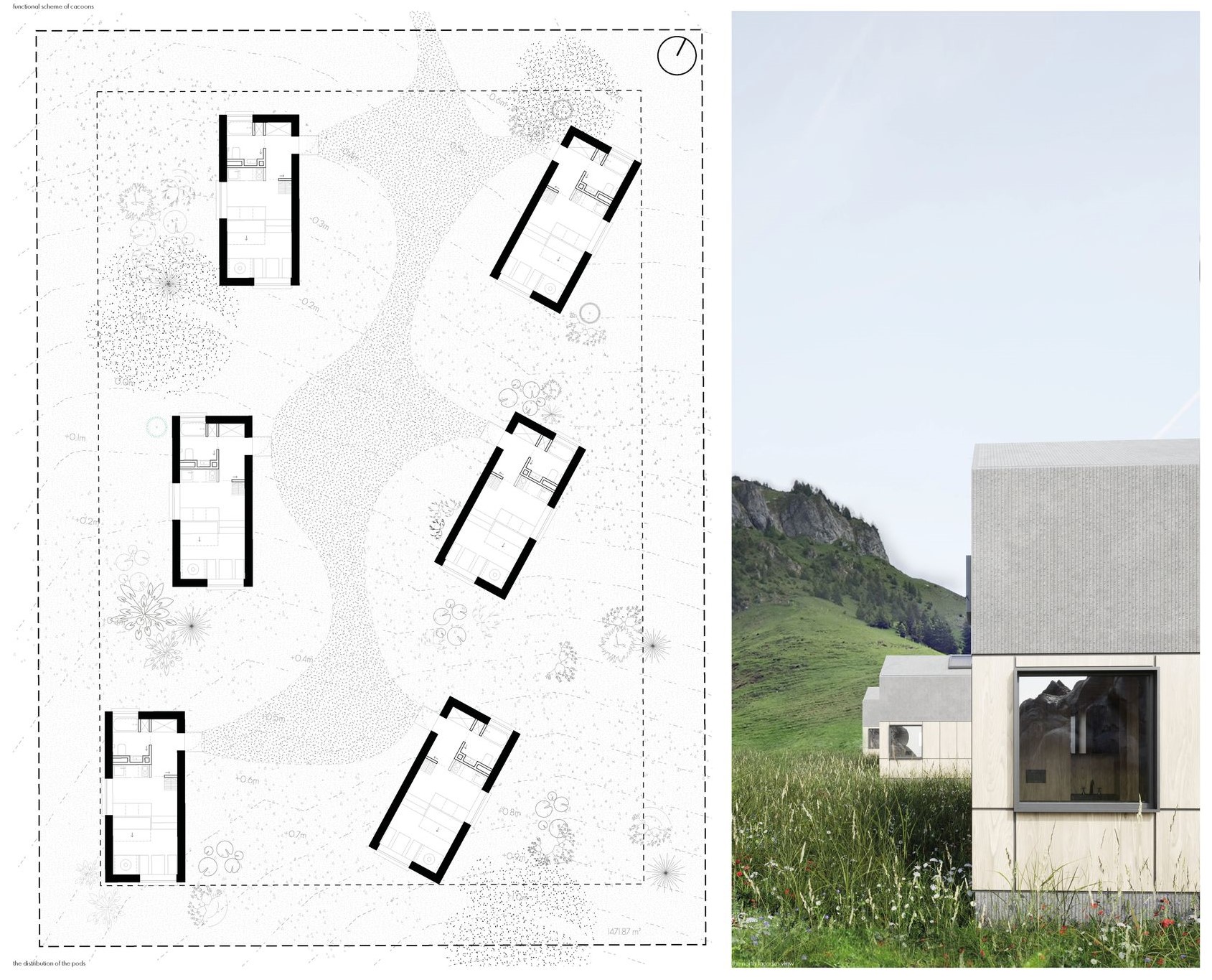 Harmony in Layout: Cocoon Village Blends with Nature