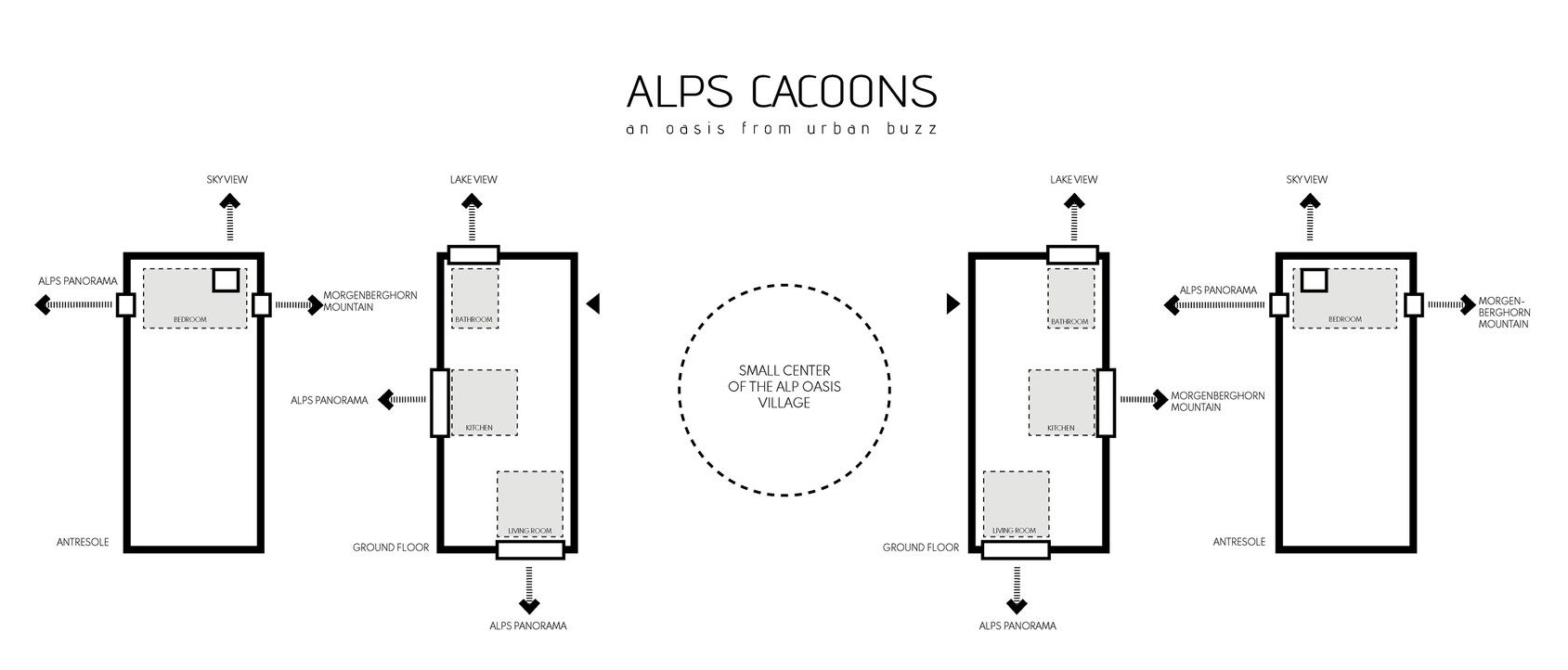 Alps Cacoons: Syncing Structure with Alpine Vistas