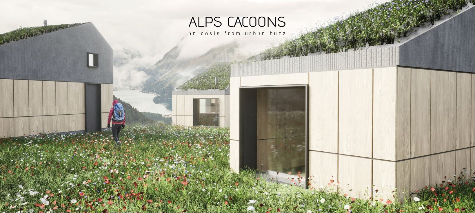 Alpine Serenity: Modern Retreat Amidst Blossoming Meadows