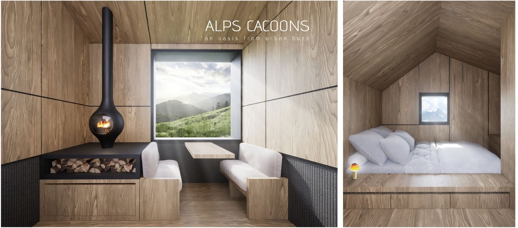 Warmth and Views: Alpine Cocoon's Cozy Interiors