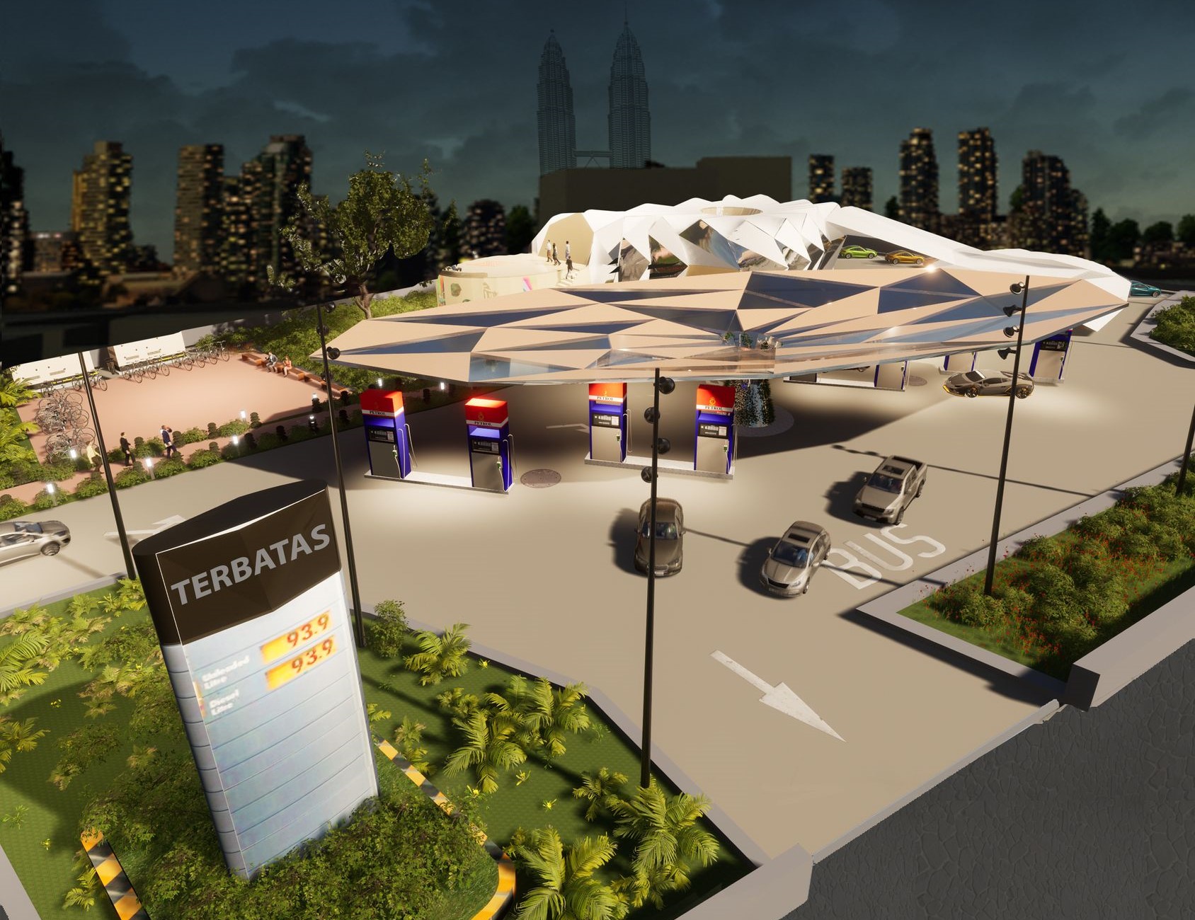 TERBATAS: Redefining fuel stations with futuristic sustainability.