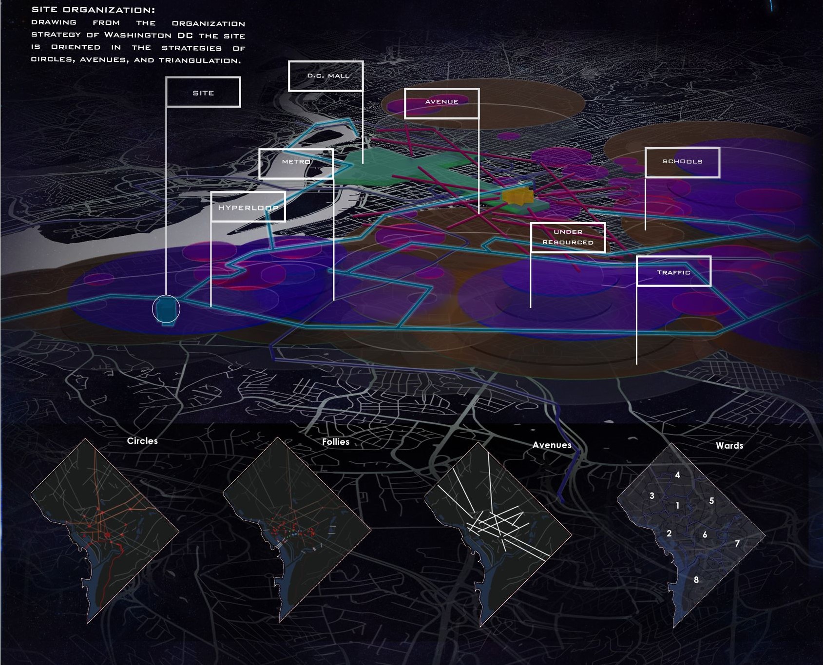 Mapping the Knot Galaxy amidst DC's urban tapestry.